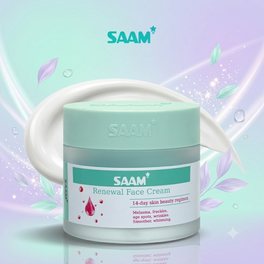 SAAM Renewal Face Cream - 14-Day Skin Beauty Regimen for Glowing & Spotless Skin